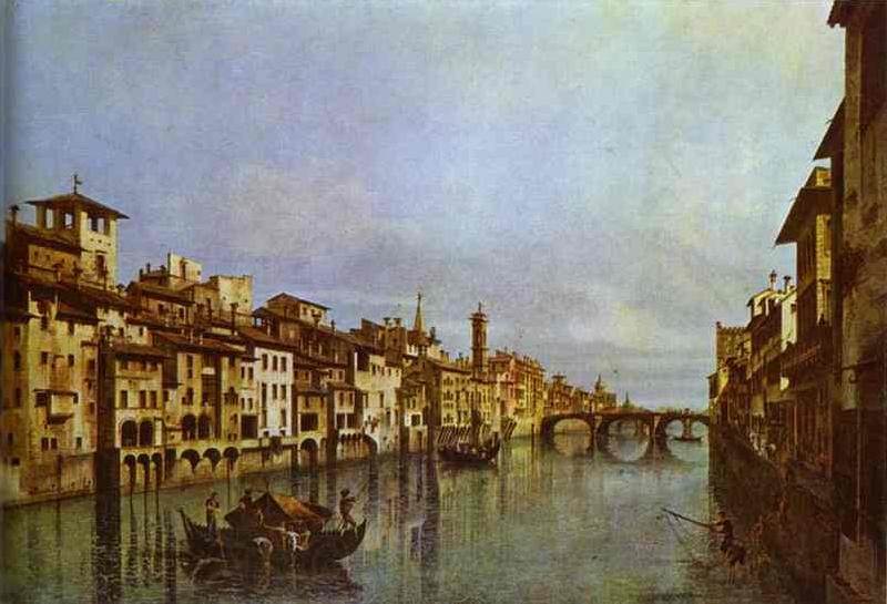 Bernardo Bellotto Arno in Florence. Spain oil painting art